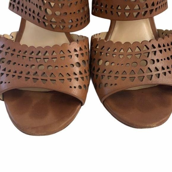 Tory Burch Perforated Gladiator Wedge Sandal 8.5 - Picture 4 of 13